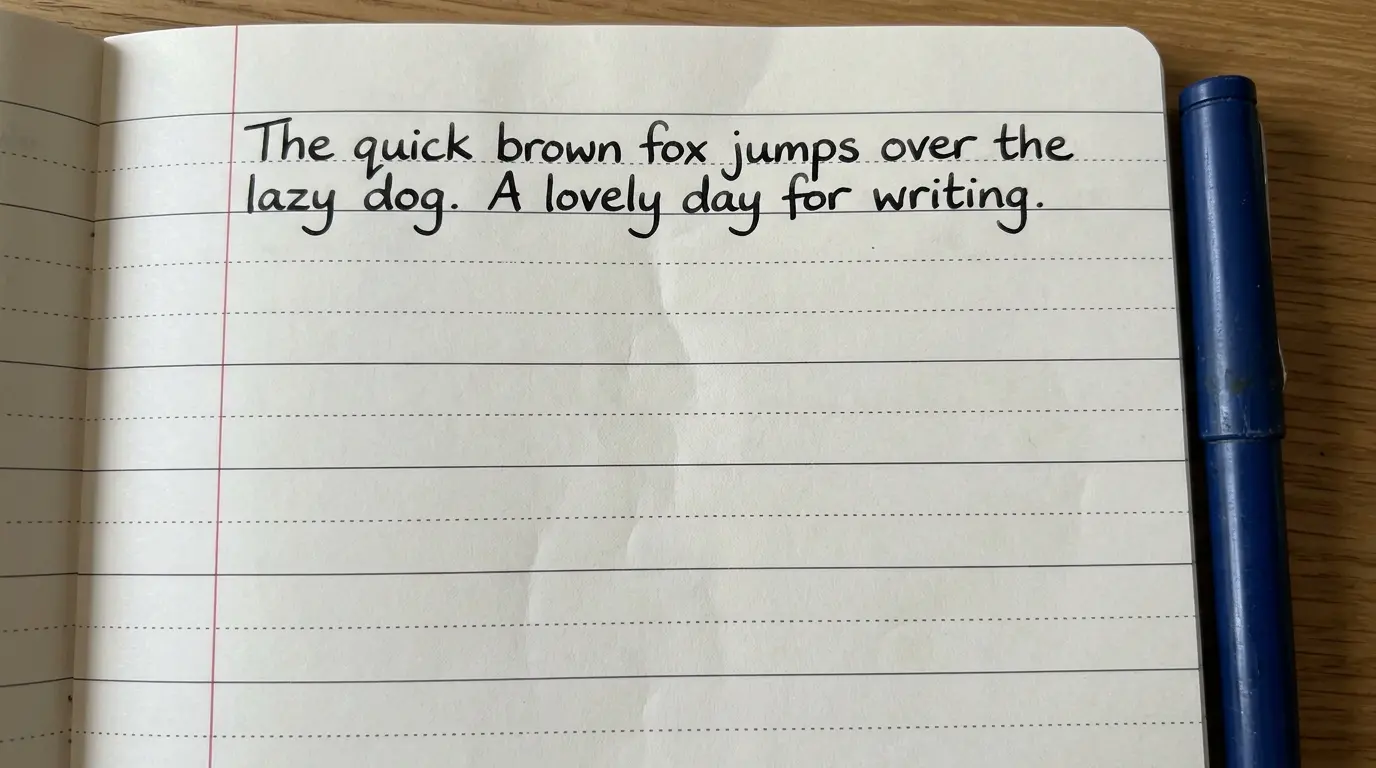 handwriting practice sheet for copying font styles